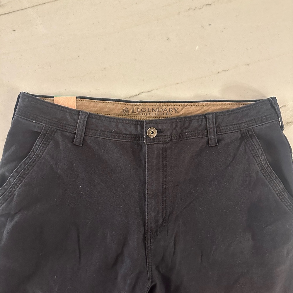 Legendary Outfitters Men's Stretch Canvas Pants Black 38X32 NWT - Picture 2 of 9